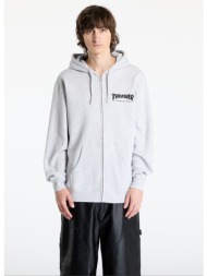 φούτερ thrasher magazine logo zip hoody melange grey s