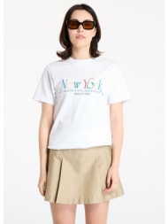 μπλουζάκι sporty & rich ny 94 t-shirt white/ ruby/ alpine/ paris blue s