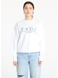 φούτερ sporty & rich ny 94 crewneck white/ ruby/ alpine/ paris blue xs
