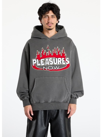 φούτερ pleasures flame hoodie faded black xxl σε προσφορά