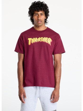 μπλουζάκι thrasher stacked t-shirt maroon s σε προσφορά