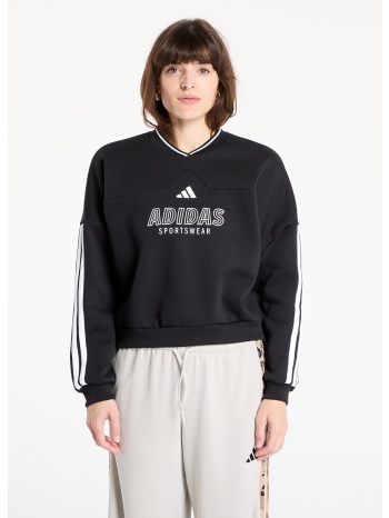 φούτερ adidas w tiro cut 3 stripes fleece sweatshirt black/ σε προσφορά