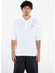 μπλουζάκι jordan brooklyn men`s polo white/ black s