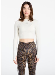 μπλουζάκι adidas by stella mccartney training longsleeve crop almond milk-smc l