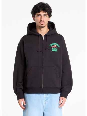 φούτερ carhartt wip hooded pronto sweat jacket unisex black σε προσφορά