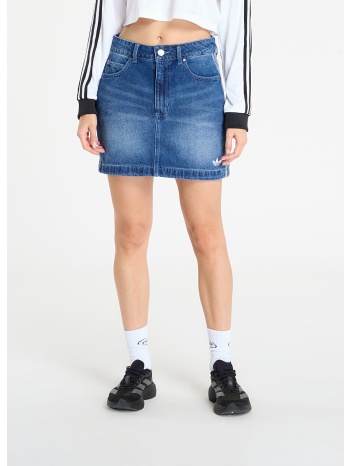 adidas 3-stripes denim mini skirt indigo denim 34