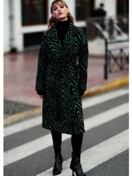 παλτό με μοτίβο - πράσινο