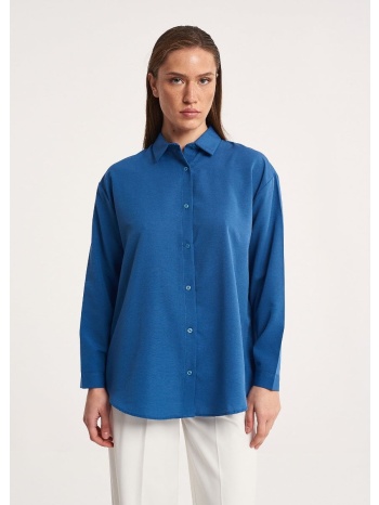 βαμβακερό πουκάμισο - μπλε