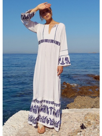 φόρεμα μακρύ με σχέδιο - λευκό σε προσφορά