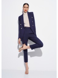 κοστούμι blazer-παντελόνι με σταυρωτό κούμπωμα - σκούρο μπλε