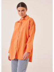 πουκάμισο oversized - πορτοκαλί