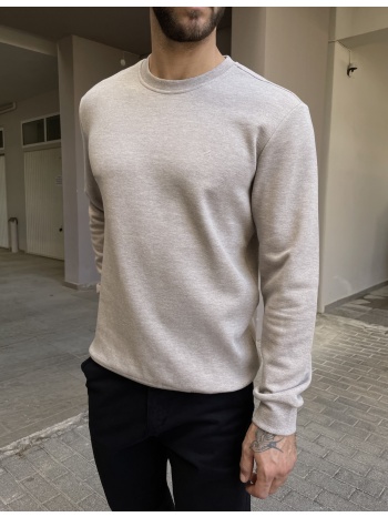 ανδρική μπεζ πικέ μακρυμάνικη μπλούζα 4403b