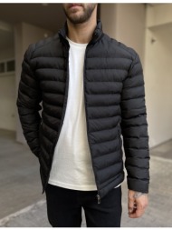 ανδρικό μαύρο καπιτονέ μπουφάν d3078