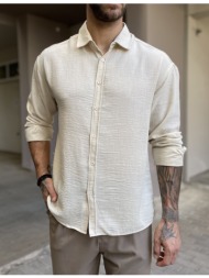 ανδρικό εκρού γκοφρέ ...