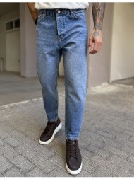 ανδρικό μπλε ανοικτό loose τζιν πεντάτσεπο με φθορές we2909