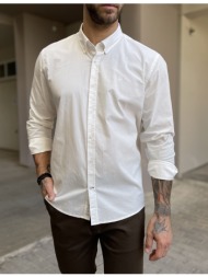 ανδρικό εκρού πουκάμισο με γιακά 1445e