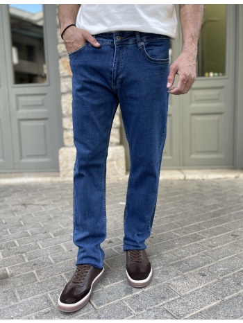 ανδρικό μπλε ανοιχτό τζιν ελαστικό σε ίσια γραμμή με
