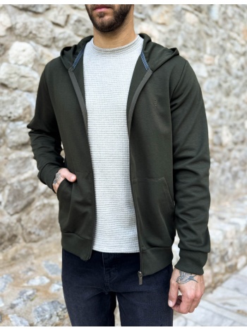 origin ανδρική χακί ζακέτα με κουκούλα 261077x