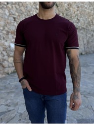 origin ανδρική μπορντό κοντομάνικη πικέ μπλούζα με λάστιχο στα μανίκια plus size 252725b