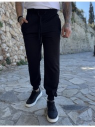 ανδρική αθλητική μαύρη φόρμα με λάστιχο 50121