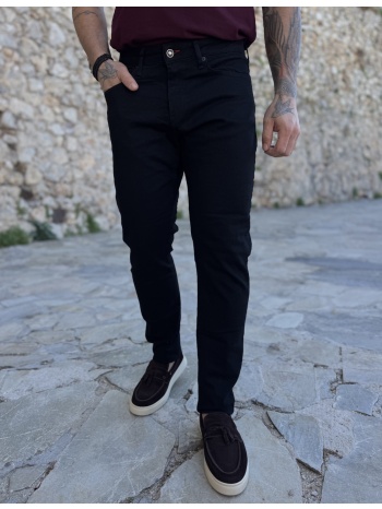 ανδρικό μαύρο τζιν ελαστικό ίσια γραμμή gb5738