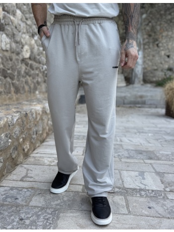 ανδρική γκρι φόρμα ίσια με λογότυπο στο πλάι es307