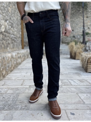 ανδρικό blue black τζιν ελαστικό ίσια γραμμή gb5735
