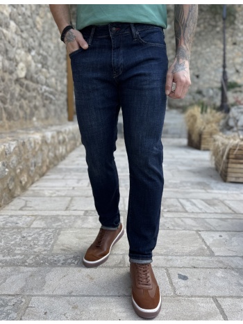 ανδρικό σκούρο μπλε ξεβαμμένο τζιν ελαστικό gb5723