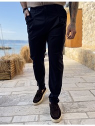 ανδρικό μπλε υφασμάτινο παντελόνι με πιέτες jr2622b