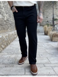 ανδρικό μαύρο πλυμένο τζιν ελαστικό σε ίσια γραμμή με φερμουάρ lc17692