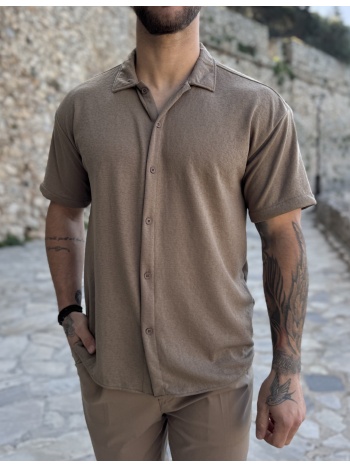 ανδρικό πούρο ανάγλυφο κοντομάνικο πουκάμισο rmz19136p