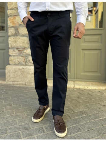 ανδρικό μπλε παντελόνι υφασμάτινο chinos slim fit 2420b