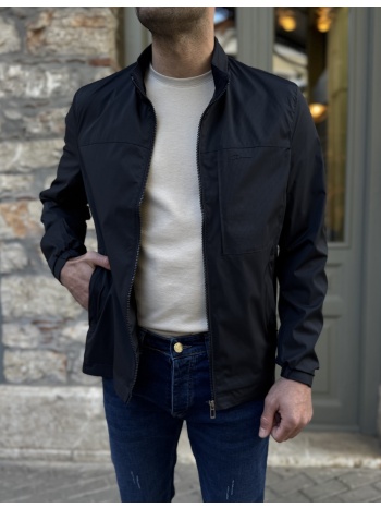 ανδρικό μπλε με καρό σχέδιο ελαφρύ μπουφάν d8100b