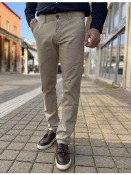 ανδρικό μπεζ παντελόνι υφασμάτινο chinos slim fit 2326