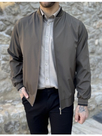 ανδρικό σκούρο λαδί ελαφρύ bomber plus size d1900s