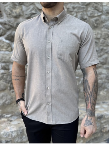 ανδρικό κοντομάνικο πούρο βαμβακερό πουκάμισο με τσέπη 145p