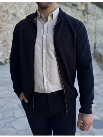everbest ανδρική μπλε navy ζακέτα με διπλό ύφασμα plus size