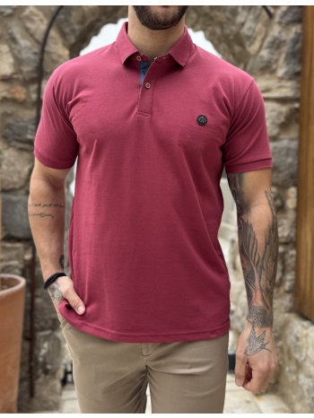 everbest ανδρική κερασί πικέ polo μπλούζα plus size 262833