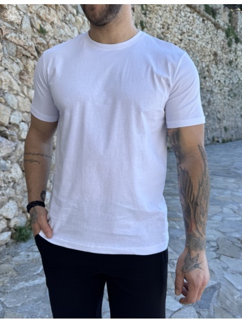 ανδρική λευκή κοντομάνικη μπλούζα r260332w