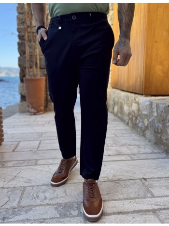 ανδρικό μπλε υφασμάτινο chinos παντελόνι με λάστιχο jr0020b