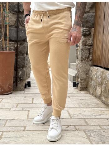 ανδρική ώχρα αθλητική φόρμα με λάστιχο kef2614