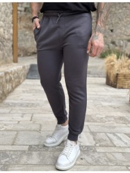 ανδρική ανθρακί αθλητική φόρμα με λάστιχο kef2614g