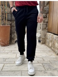 ανδρική μπλε navy αθλητική φόρμα με λάστιχο kef2616n