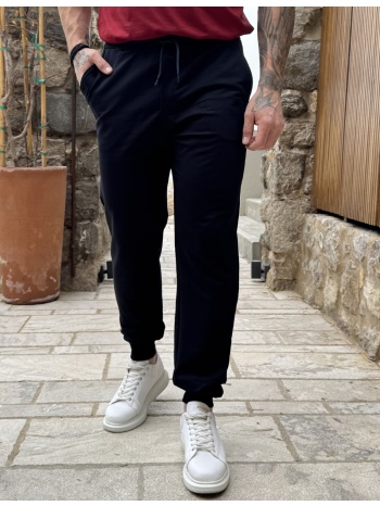 ανδρική μπλε navy αθλητική φόρμα με λάστιχο kef2616n