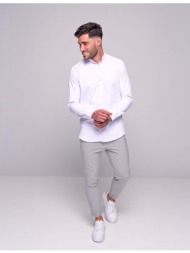 ανδρικό λευκό πουκάμισο ben tailor με μάο γιακά 0589w