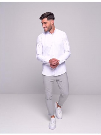 ανδρικό λευκό πουκάμισο ben tailor με μάο γιακά 0589w σε προσφορά