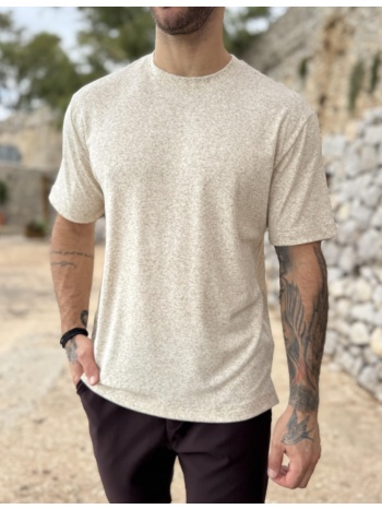 marrakech ανδρική μπεζ κοντομάνικη μπλούζα tst2813b