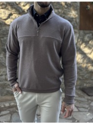 ανδρικό πούρο half zip πουλόβερ zwk113p