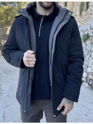 dynamo ανδρικό μαύρο αδιάβροχο μπουφάν d3369m
