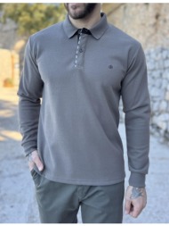 everbest ανδρική πούρο polo μακρυμάνικη μπλούζα plus size 271044p